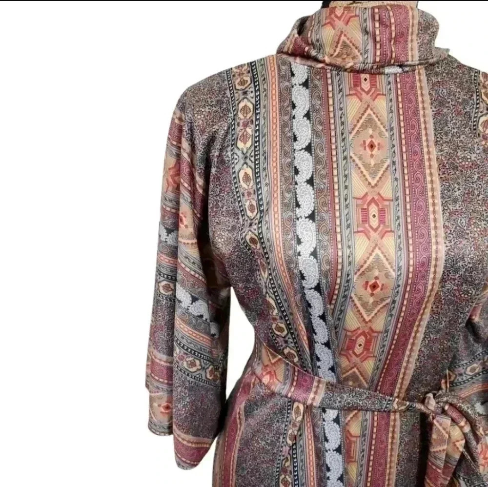 Vintage 70s Handmade Pashmina print dress. With pockets - Picture 5 of 8